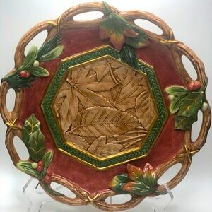 Fitz n Floyd Christmas lodge plate